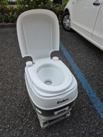 Enders Campingtoilette Portabel Weiss/Grau mit Zubeh.