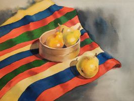 Aquarellmotiv mit Birnen