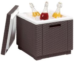 Ice Cube Beistelltisch/Kühlbox 40L braun