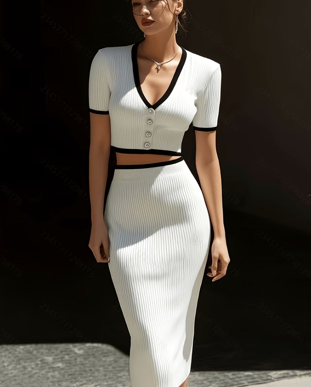 Vestiti: Elegantes Rippstrick-Kleid – Nuovo e nell'imballaggio originale da Reinach BL venduto da Deinfashion