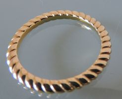 POMPIDOU vergoldeter Silber 925 Fingerring Gr. 60