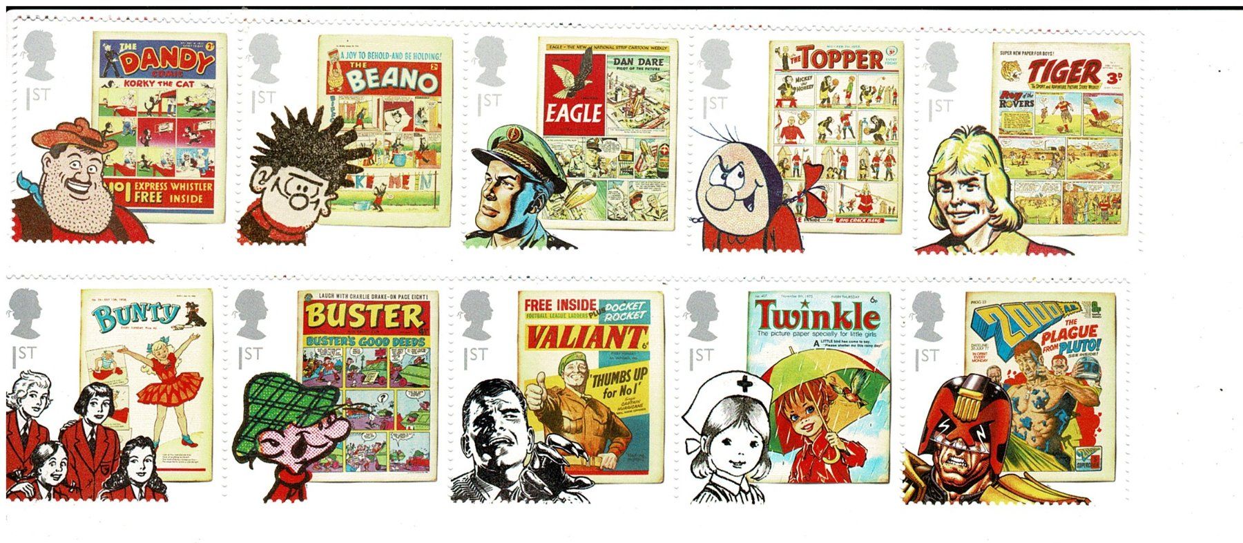 Tutti i francobolli: UK Comics 2 Streifen ** – Nuovo (secondo la descrizione) da Lausanne venduto da Whorvath