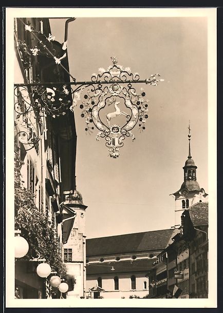 Cartoline postali: AK Sursee, Gasthausschild – Usato da Berlin venduto da bartko-reher