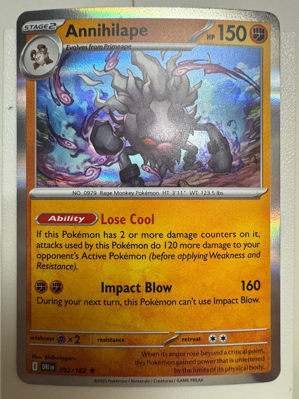 Pokémon Cartes à collectionner: Annihilape | Reverse Holo | 092/182 | Pokémon TCG – Neuf (Voir description) à Bassersdorf par ero_9zp9