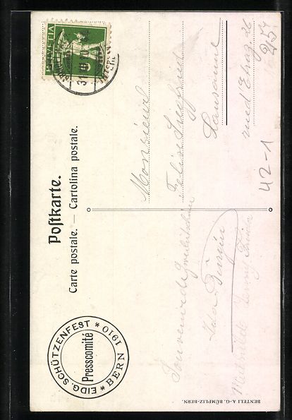 Cartes postales: Bern, Eidgenössisches Schützenfest 191 – D'occasion à Berlin par bartko-reher 1