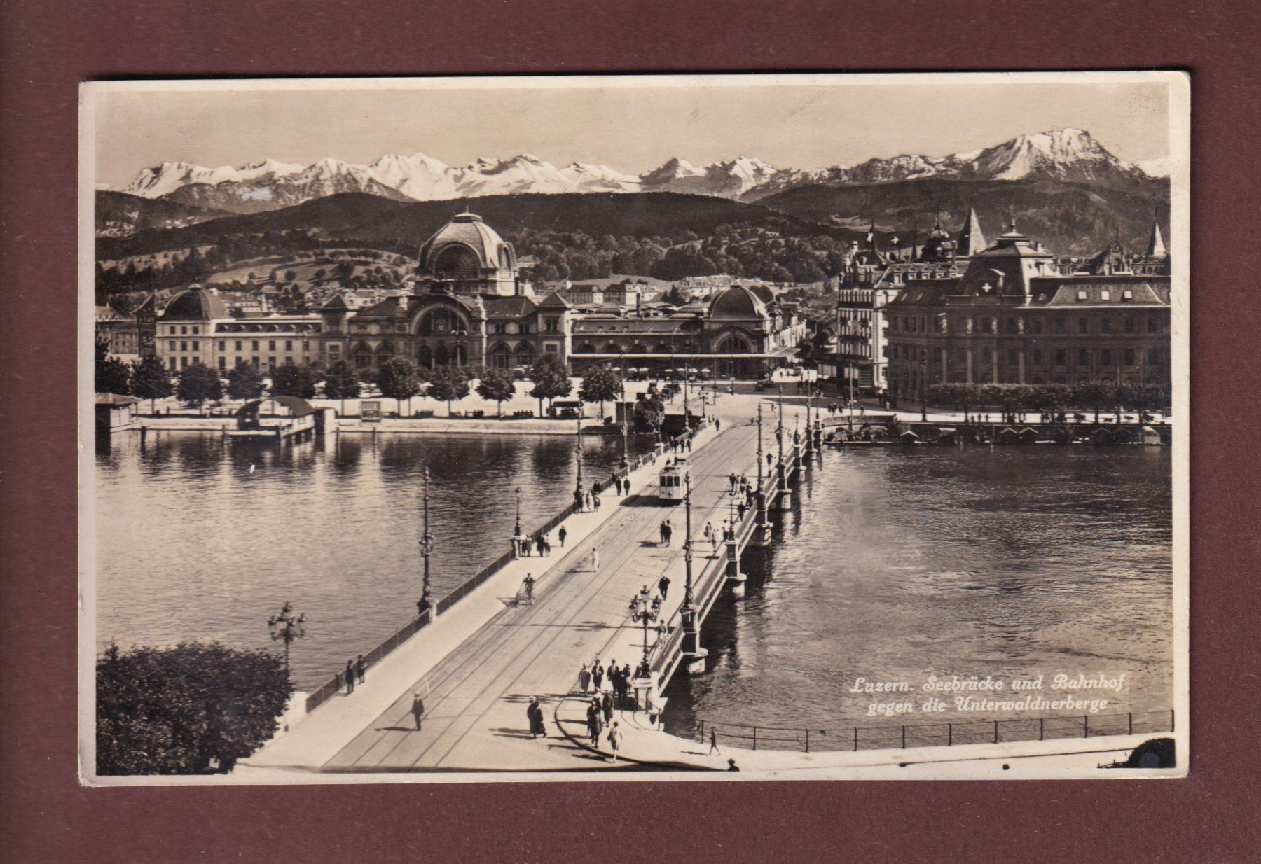 Cartoline postali: LUZERN - Seebrücke - Bahnhof – Usato da Pully venduto da nicecards-shop