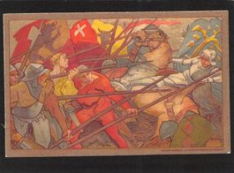 Bundesfeierkarte 1911 Nr. 2 , Entwertet , weisses Papier