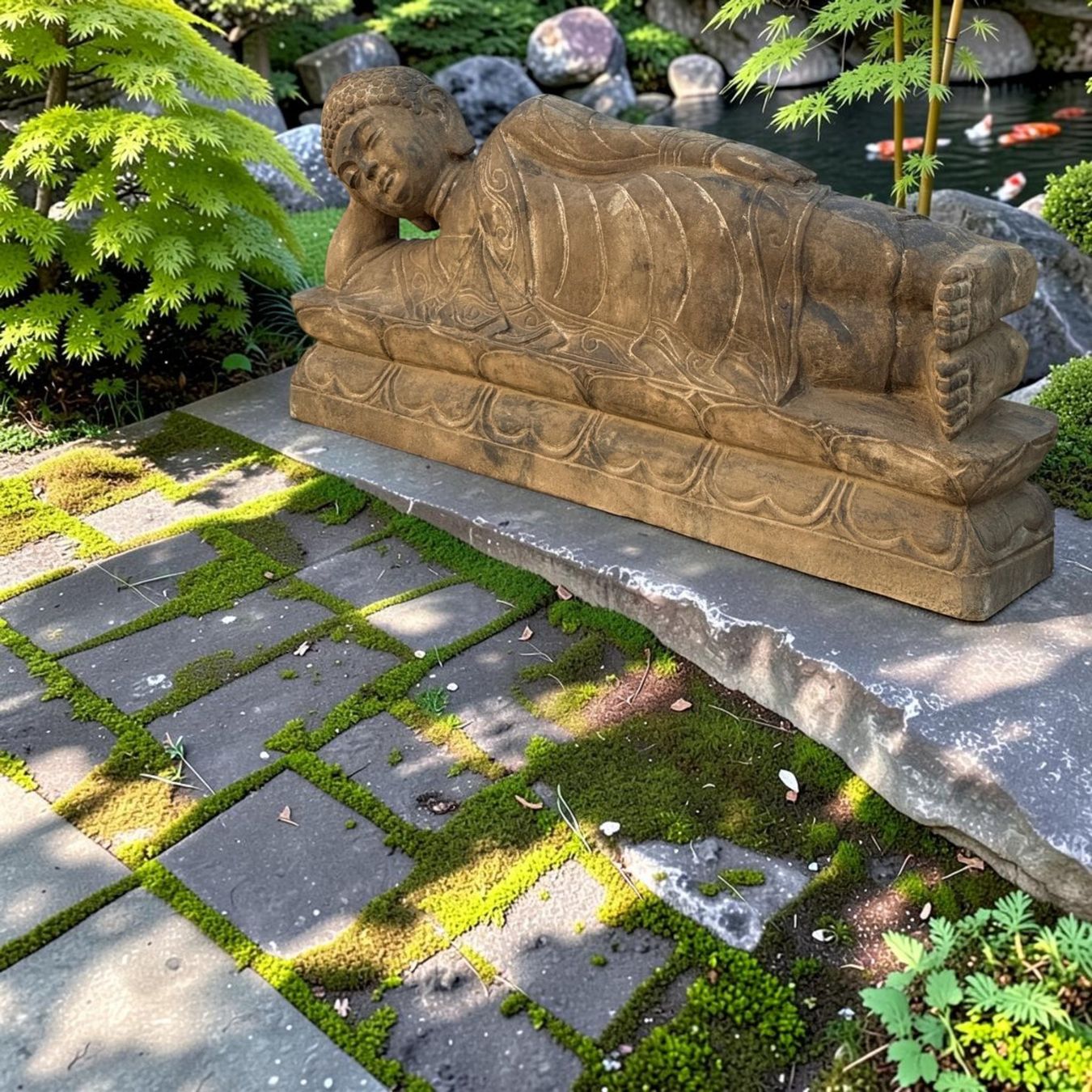 Sculture & Statue: Liegender Buddha Skulptur Nirvana Steinfigur Bluestone 100cm – Usato da Hilpoltstein venduto da TOMTAO88 5
