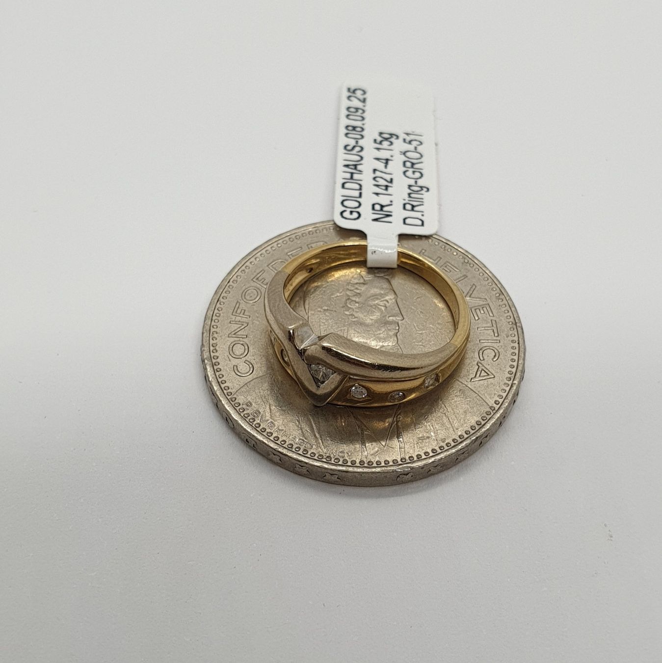 Anelli: Echt 18K Gold - 7x Diamant Ring – Usato da Luzern venduto da Luzern-Goldhaus 4