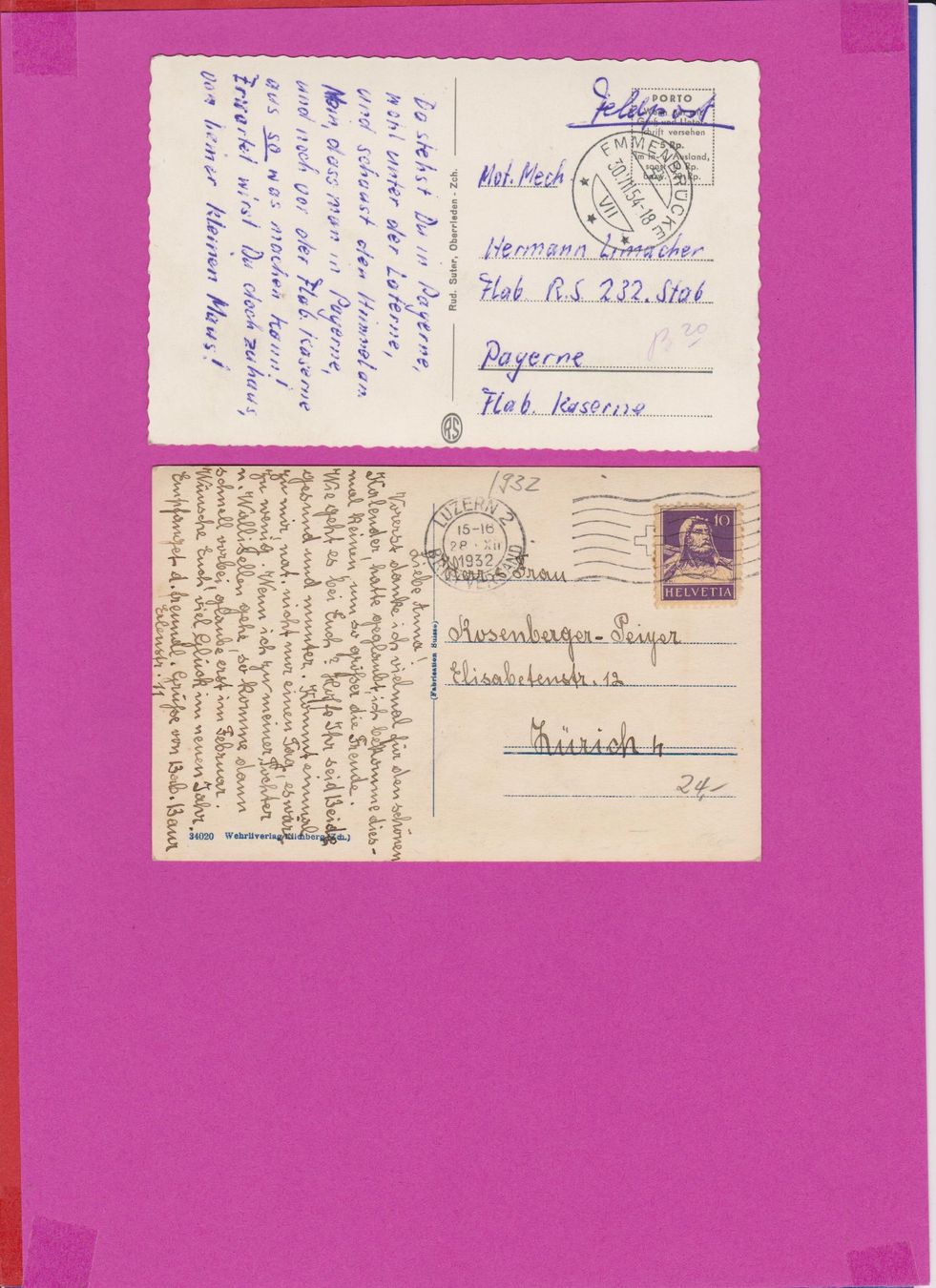 Cartoline postali: 8 x Gerliswil / Emmenbrücke   :   8 alte Ansichtskarten – Usato da Vitznau venduto da Ropaku 1