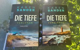 2x Karen Sander Krimis Die Tiefe - Verloren und Verblendet