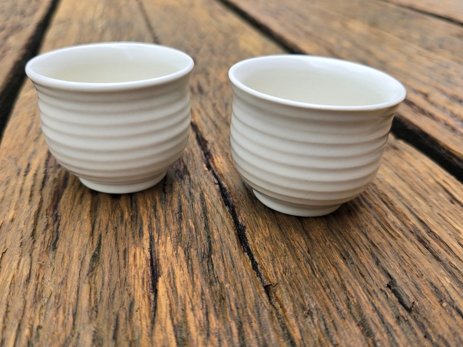 Set di piatti: Keramik: kleines Teebecher Set 2-tlg. – Usato da Romanshorn venduto da Rachacha
