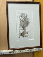 Dessin encadré, signé, 1999 , 220/250