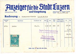 Anzeiger für die Stadt Luzern 1955 ( Lotto Hornusser Verein)