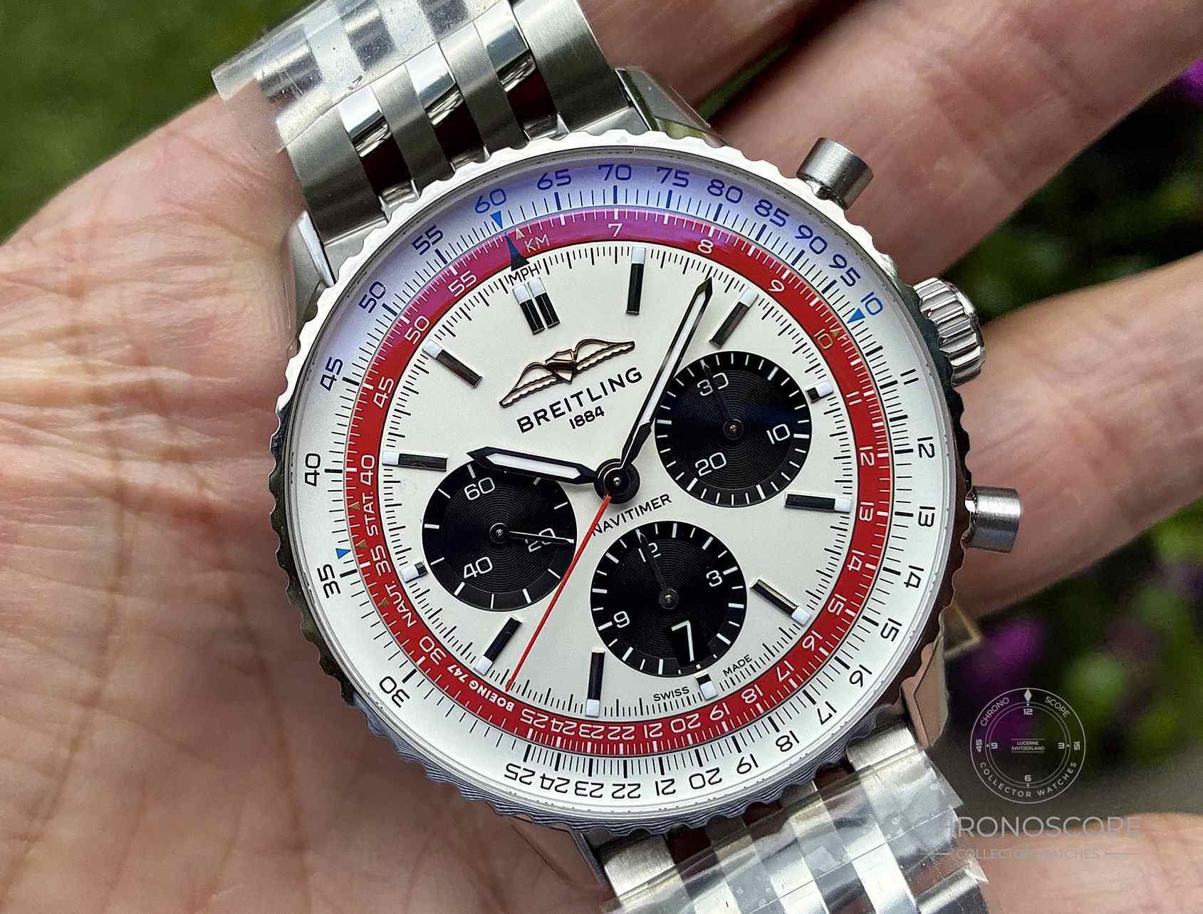 Breitling Uhren: Breitling Navitimer 1 B01 Chronograph 43 Boeing Limited full – Neu und originalverpackt aus Luzern von ChronoScope6004 4