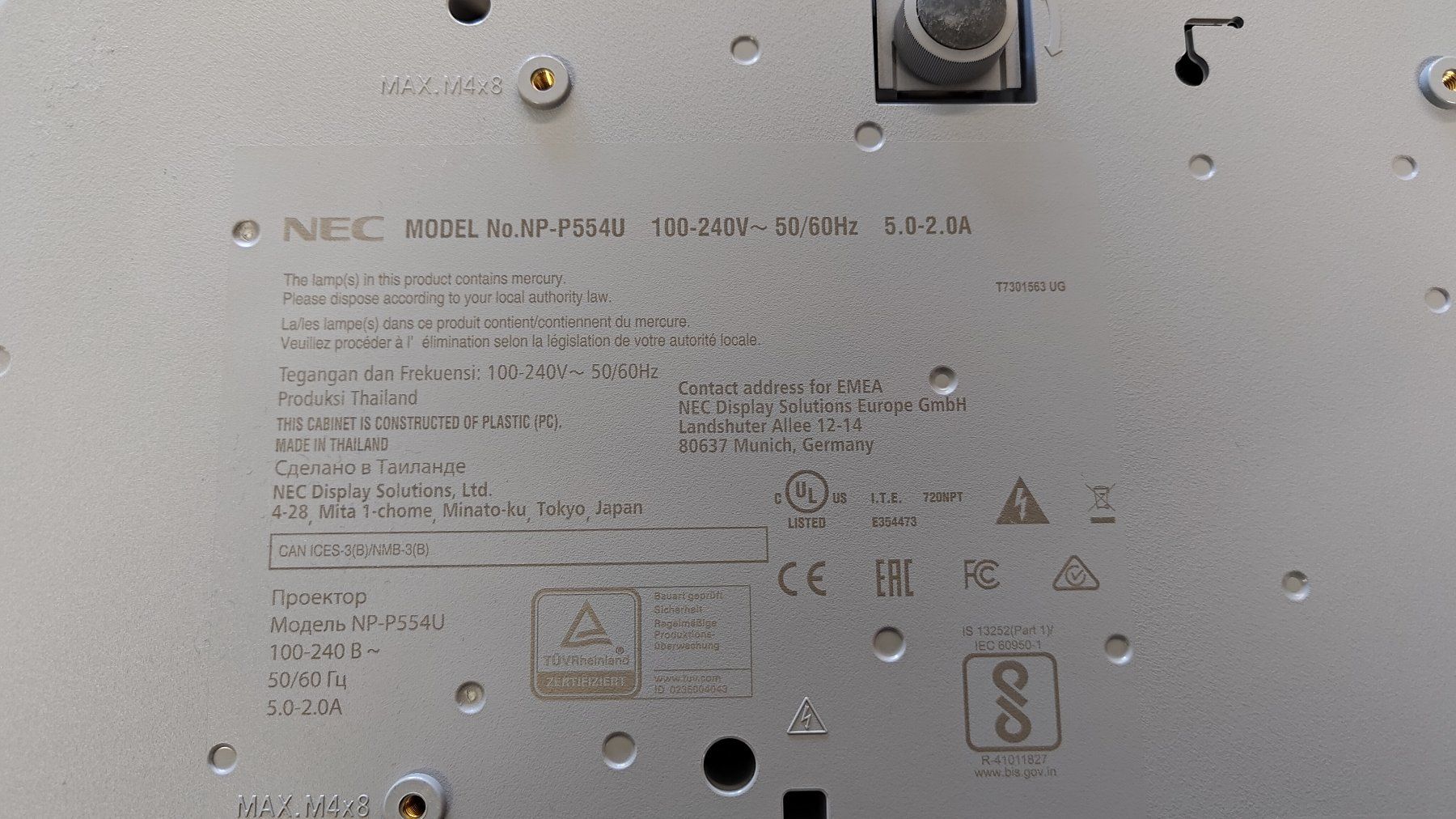Nec Proiettori: Beamer NEC NP-P554U – Usato da Unterägeri venduto da sumatronic 5