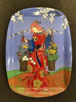 Wunderschönes Tablar Serviertablett mit Geisha Melamin