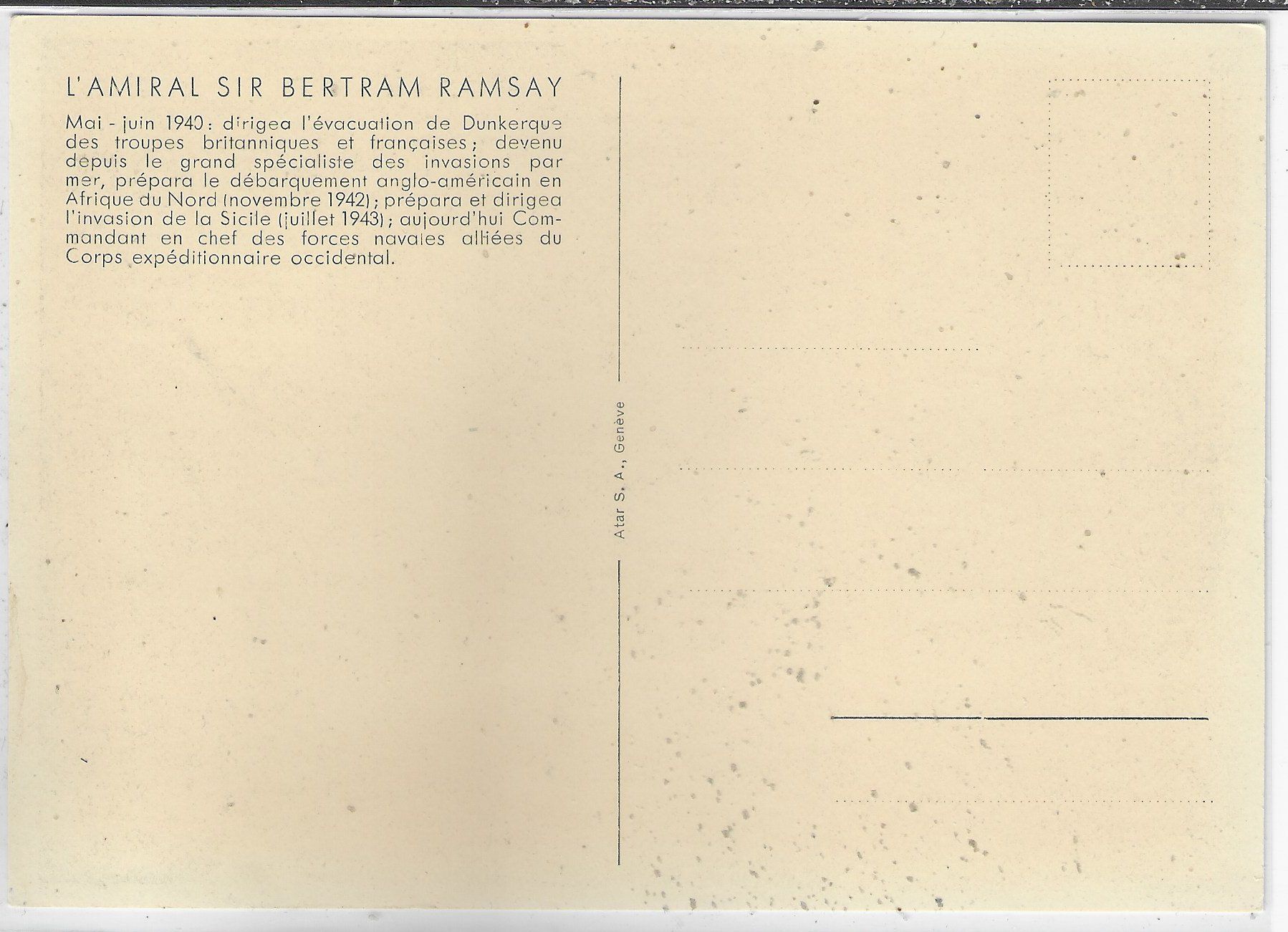 Cartoline postali: L'Amiral Sir Bertram Ramsay – Usato da Ettingen venduto da Kartenplanet 1