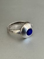 Vintage 925 Silber Ring mit Lapislazuli: ca. 56