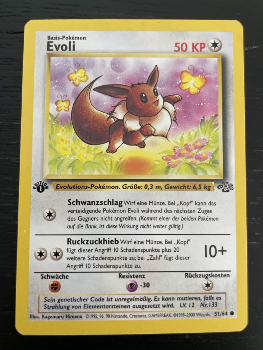 Pokémon Carte collezionabili: Pokemon Evoli 51/64 1 edition jungle – Usato da Hugelshofen venduto da Suimosa