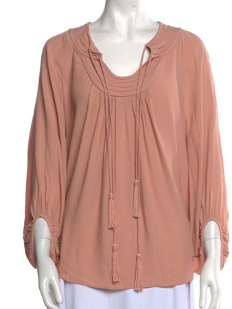 Diane von Fürstenberg zimtfarbene Bluse, fliessend.NEU