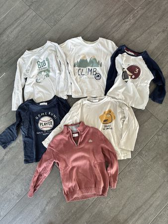 Lot of 6 boys long sleeve tops size 104