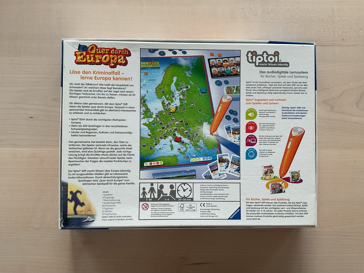 Tiptoi Giochi: Tiptoi Spiel: Quer durch Europa – Usato da Rickenbach SZ venduto da Gambit_1 1