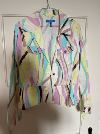ESCADA SPORT Damen Blazer Jacke Bunt Muster Gr. 40 Top