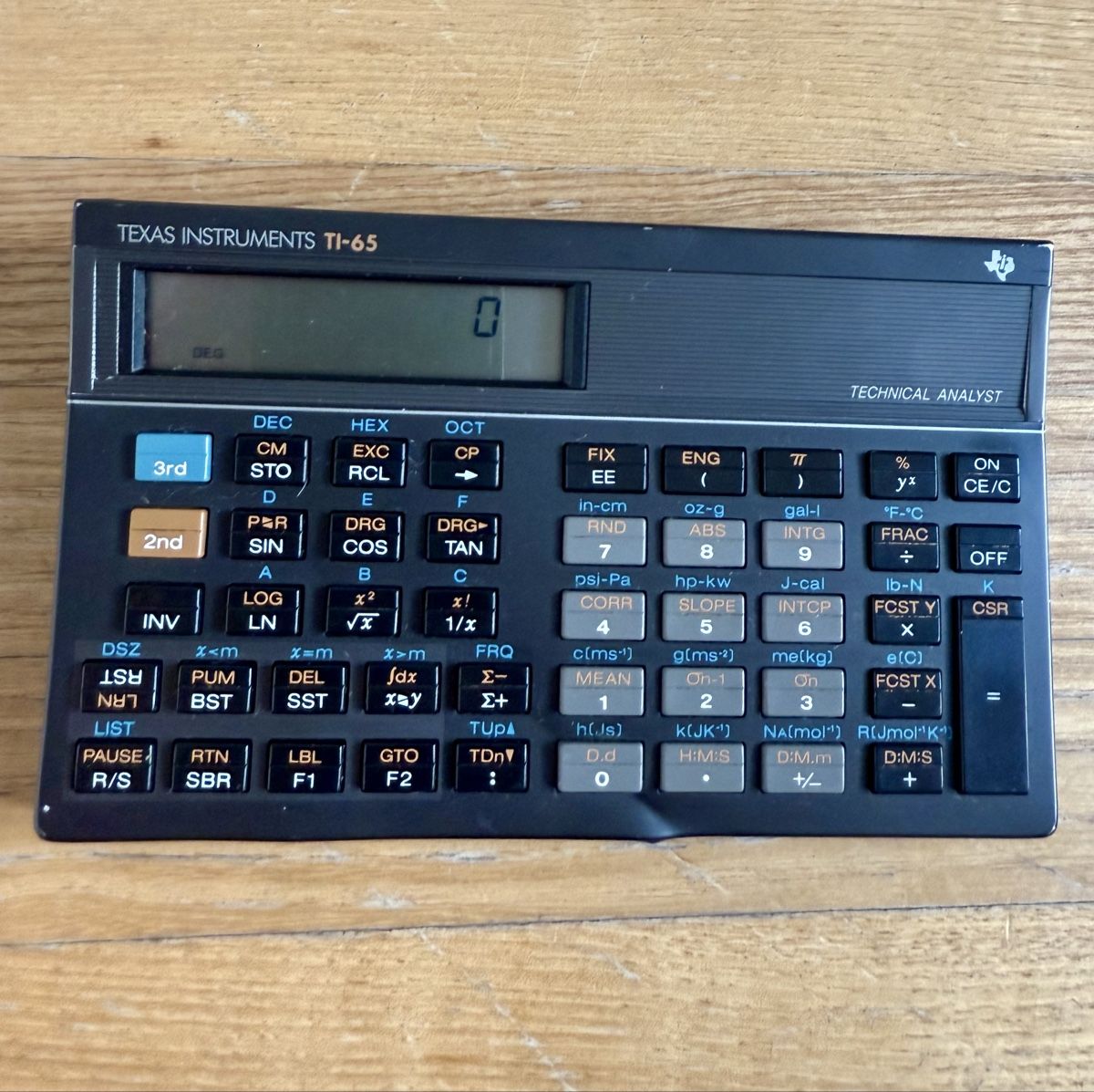 Texas Instruments Taschenrechner: Texas Instruments TI-65 Technical Analyst Taschenrechner  – Gebraucht aus Stein am Rhein von Tags 1