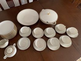 Royal lvory porzellan dessert set, 9 personen und service
