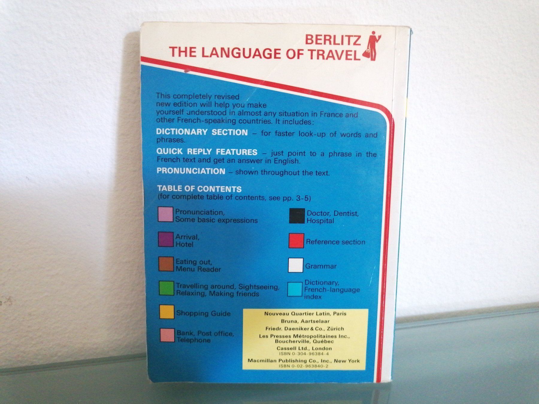 Libri: Berlitz French For Travellers – Usato da Bäch SZ venduto da Swissy46 1