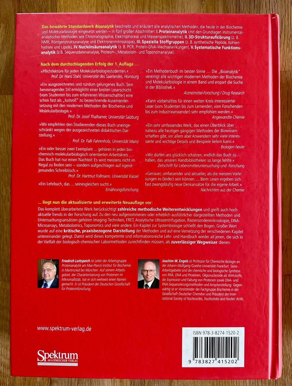 Libri: Buch Bioanalytik (Spektrum Verlag) – Usato da St. Gallen venduto da ESCOL 1