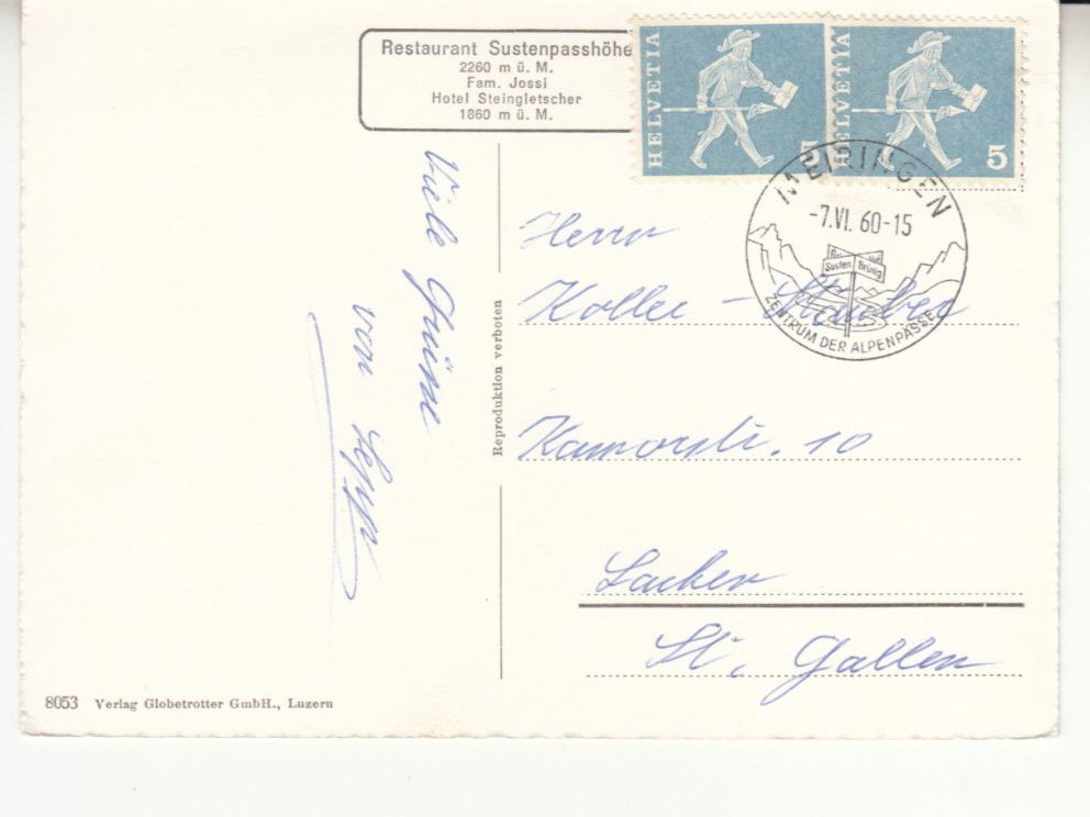 Cartoline postali: Tierberglihütte 1960 – Usato da Bürglen TG venduto da StampGraf 1