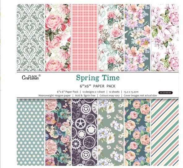 Carta: 12 Blatt Design-Papier, Bastelpapier "Spring time"  NEU – Nuovo e nell'imballaggio originale da Effretikon venduto da wenuss 2