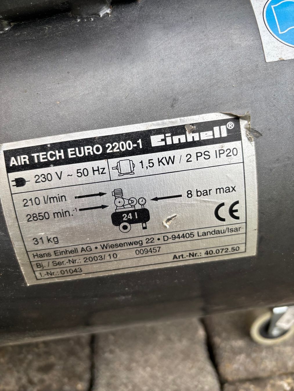 Einhell Compressori: Kompressor Einhell AirTech 24 L – Usato da Gossau SG venduto da Gusho 3