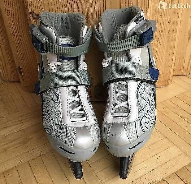 Pattini da ghiaccio: Schlittschuhe 32 33 34 35 – Usato da Itingen venduto da Haefi