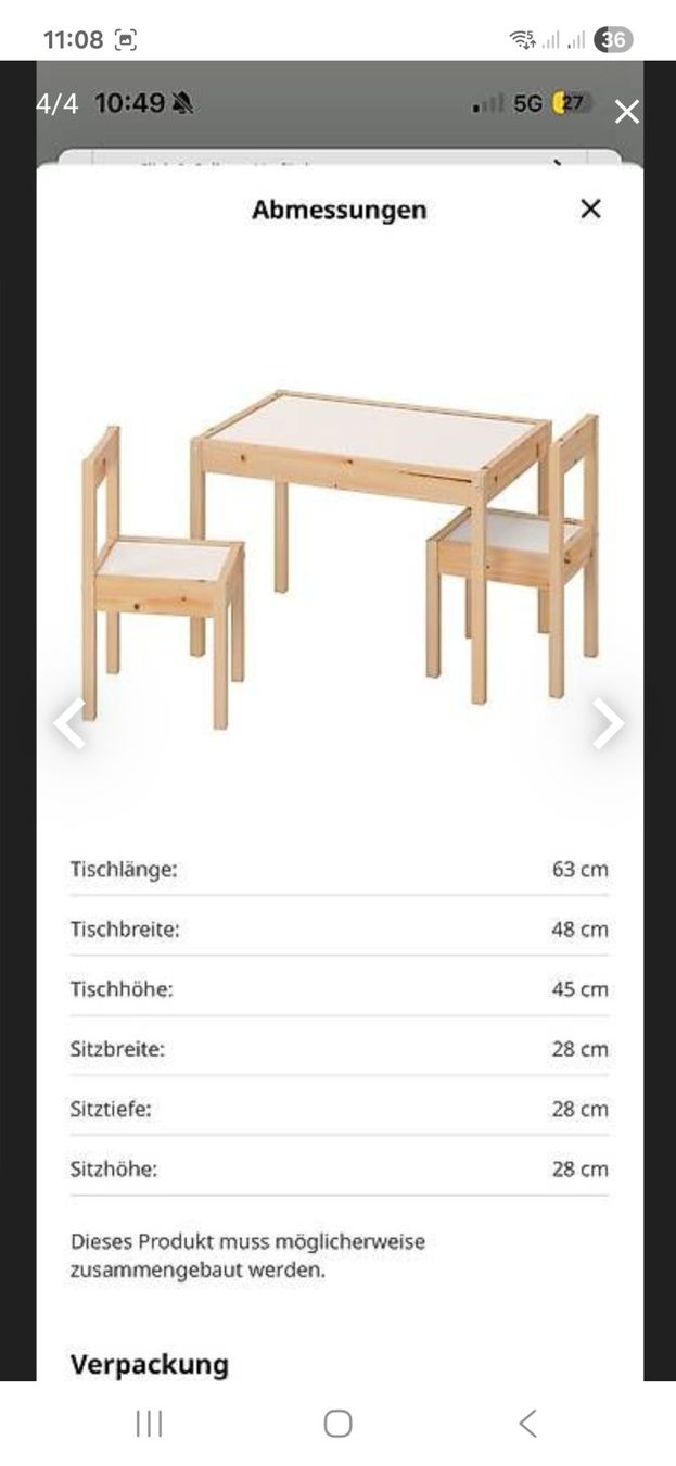 Ikea Tables: Kindertisch mit Stühlen von IKEA – D'occasion à Bronschhofen par magda_m 2