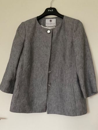 Charles Robertson hochwertige Leinen Jacke Gr 38 NEU Taschen