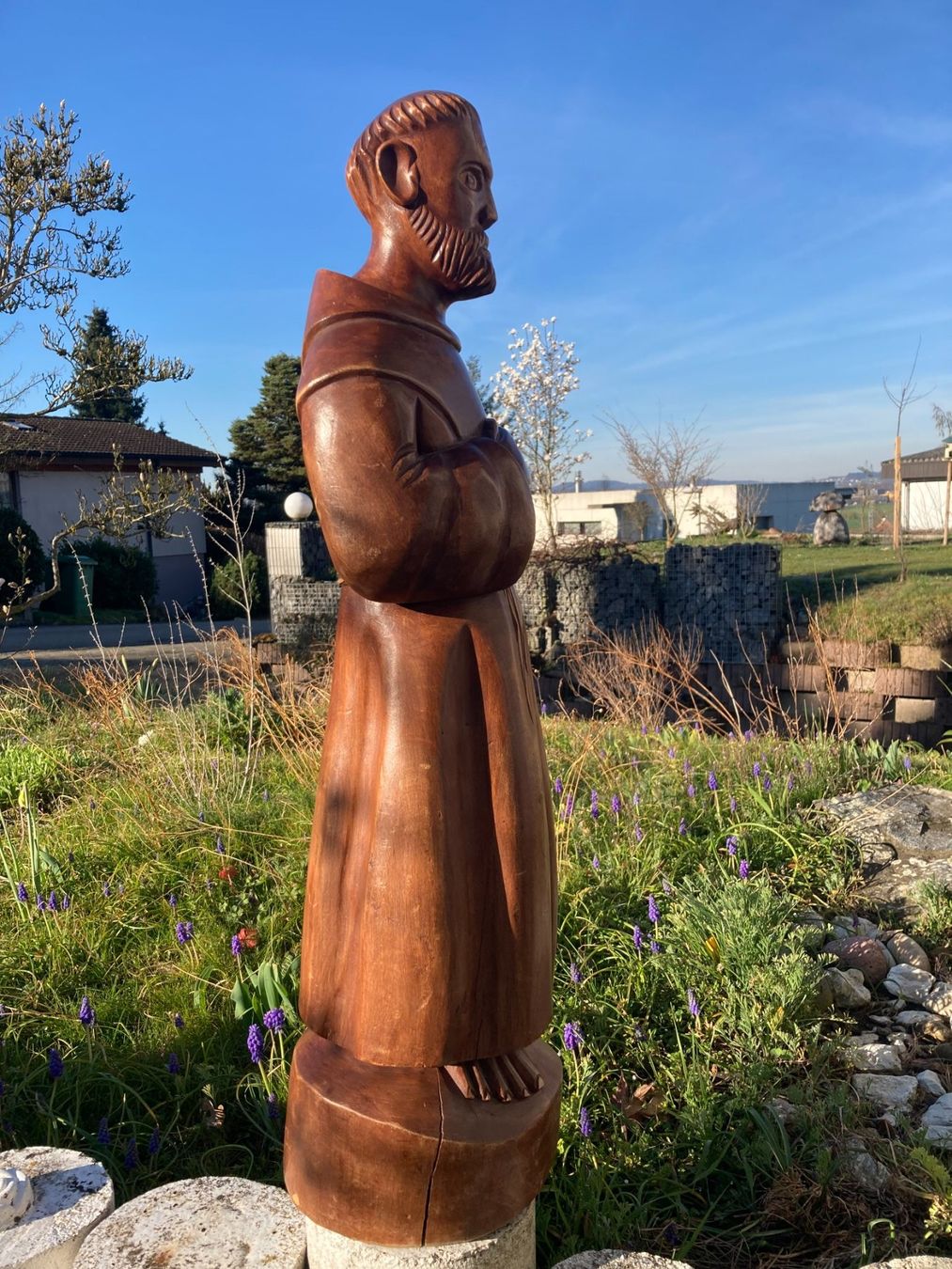 Sculture & Statue: Heiligenfigur Mönch Holz geschnitzt 8.5 Kilogramm – Usato da Subingen venduto da ArtBead 5