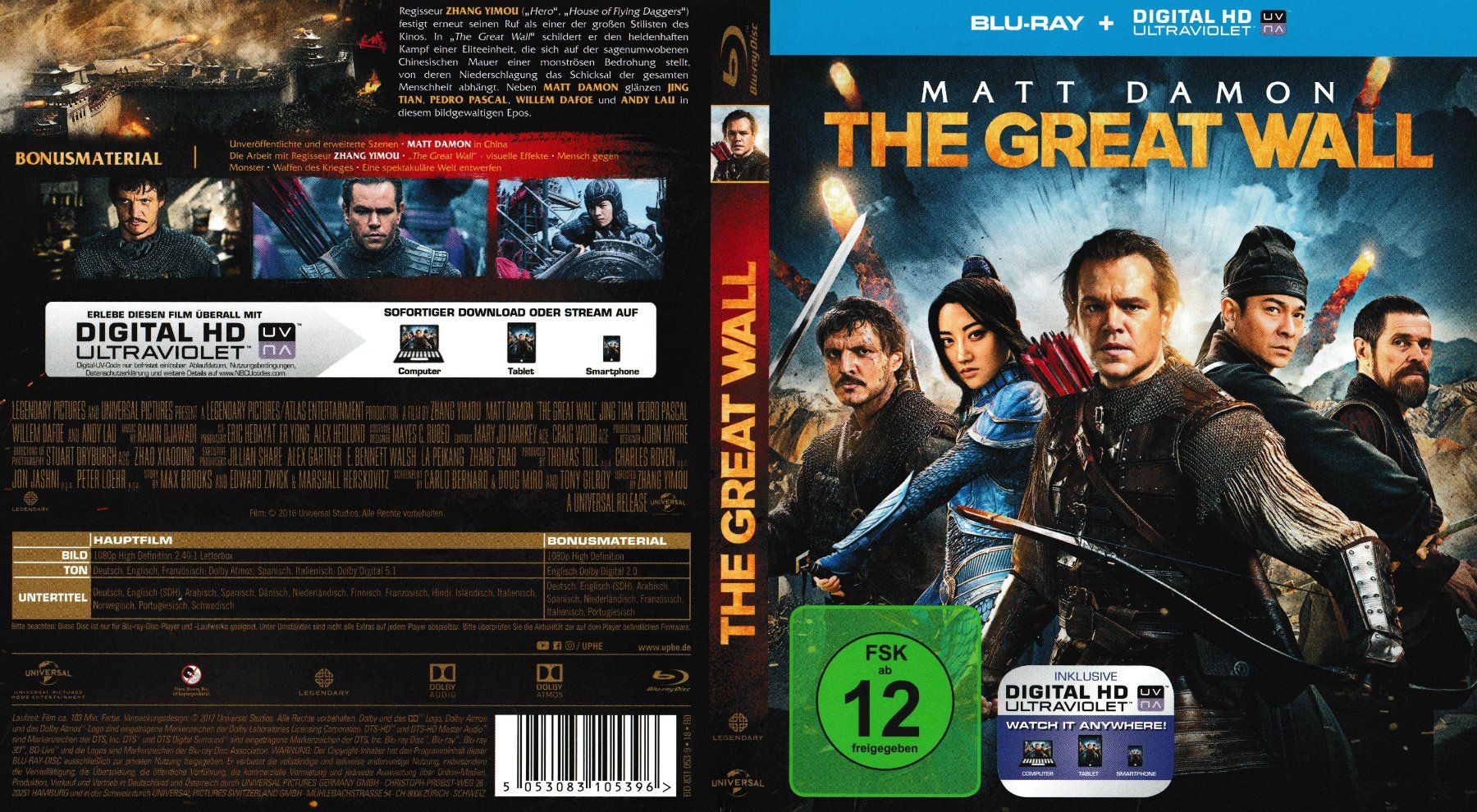 Alle DVDs: Blu-Ray - The Great Wall – Gebraucht aus Langnau am Albis von MediaRescuerKeLoX