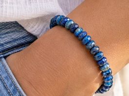 Armband Lapislazuli Facette AA Qualität elastisch ± 6 mm