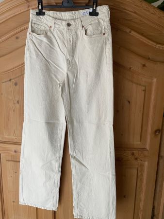 Neue modisch weit geschnittene Jeans, beige (31/32)