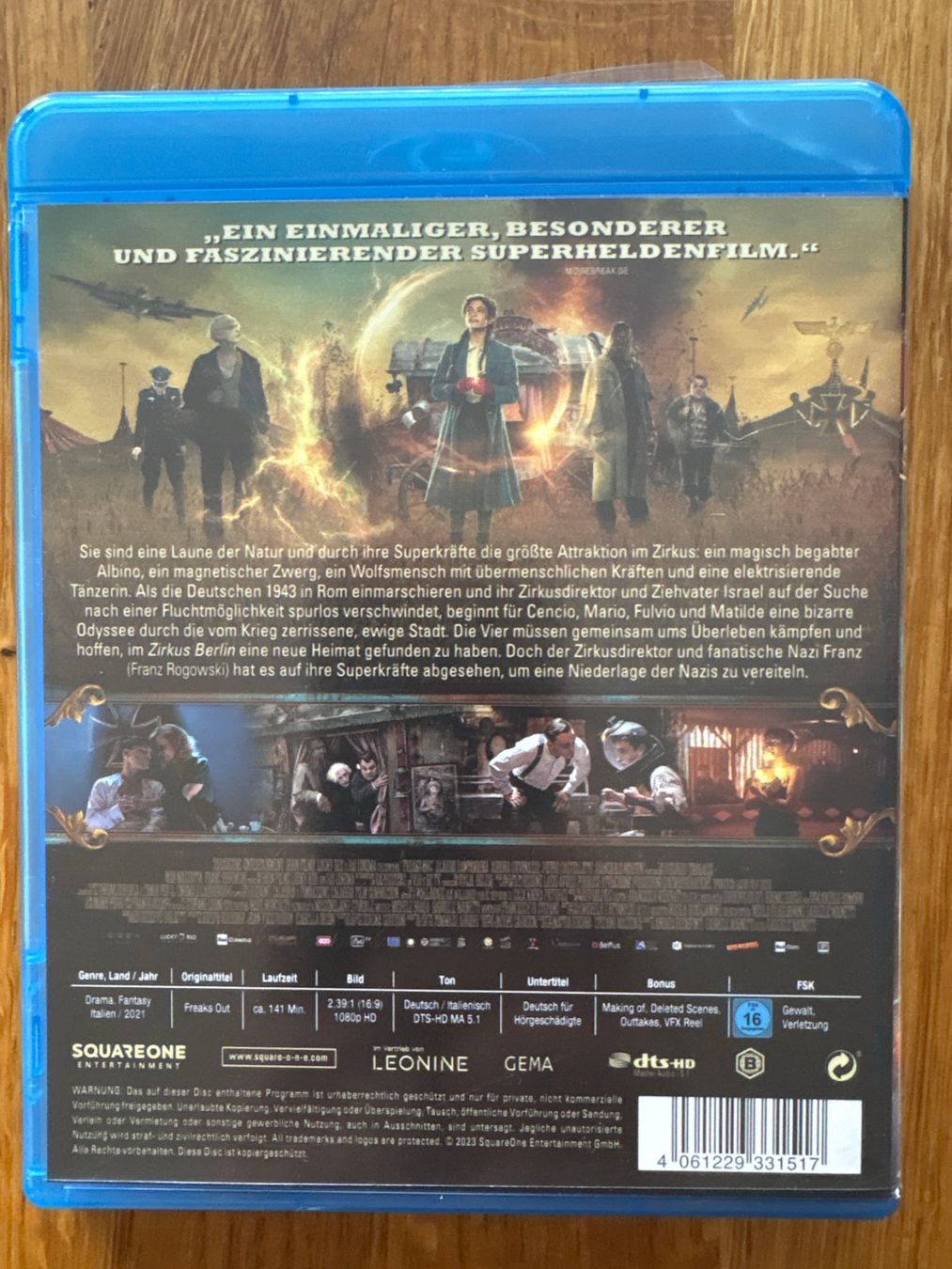 Tutti i DVDs: Freaks Out (Blu-ray) – Usato da Liebefeld venduto da pavax 1