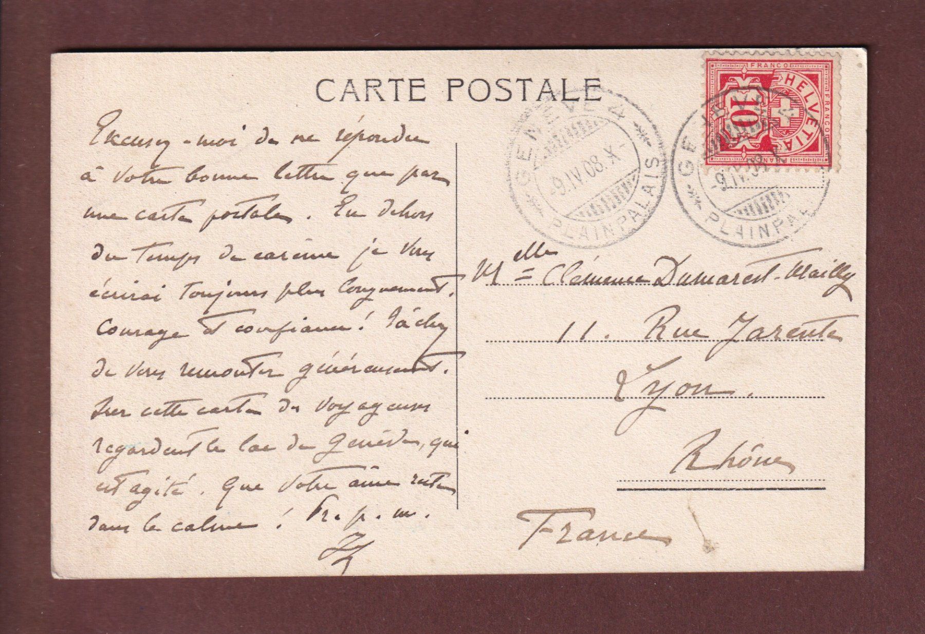 Cartes postales: GENEVE depuis le bateau - 1908 – D'occasion à Pully par nicecards 1