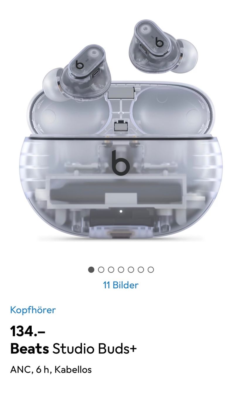 Beats Cuffie: Beats Studio Buds+ transparent – Usato da Weinfelden venduto da oka_9xdz