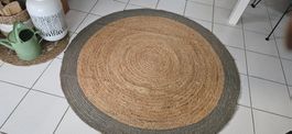Runder Jute Teppich vidaXL natur  mint gebraucht Zustand