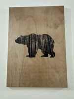 Quadro decorativo orso e foresta, idea regalo autunno!