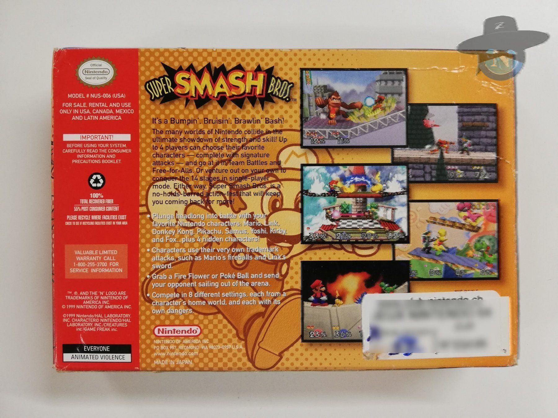 Nintendo Spiele: Super Smash Bros / USA NTSC-U / N64 – Gebraucht aus St. Gallen von zorro_dc 1