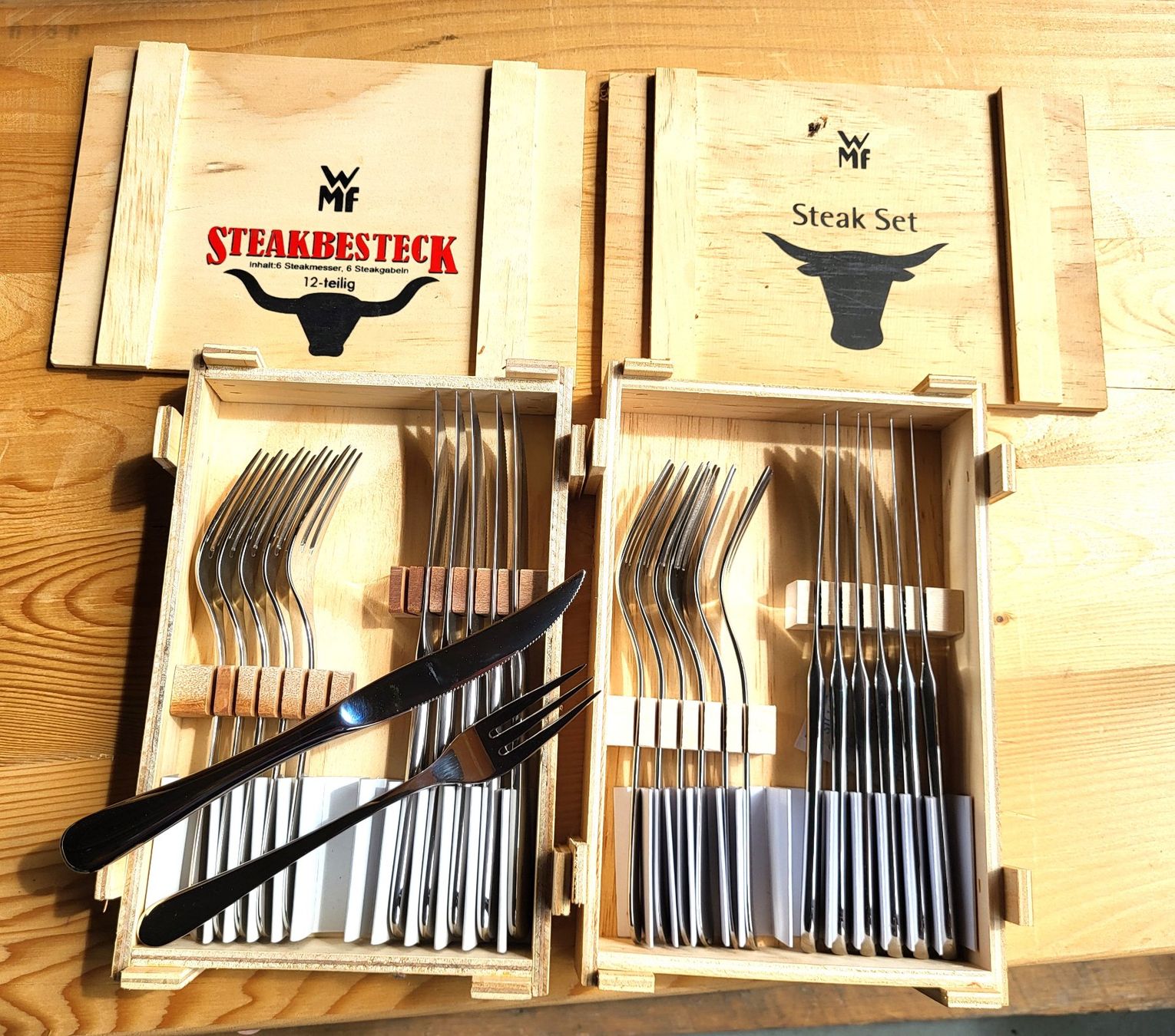 WMF Set di posate: WMF Steak Besteck 24- Teilig – Nuovo e nell'imballaggio originale da Diessenhofen venduto da Osio
