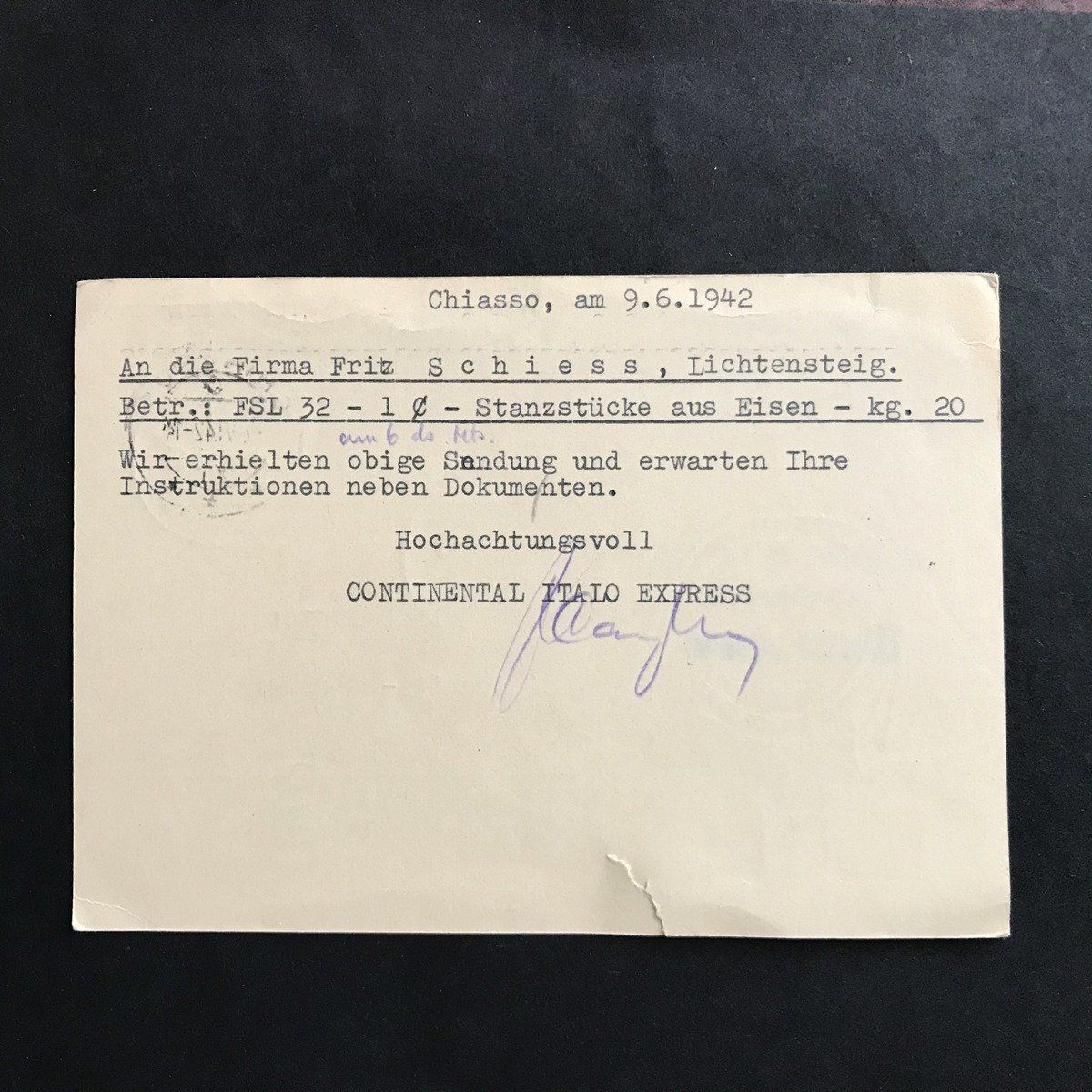 Tutti i francobolli: Ziffer auf Postkarte gest CHIASSO9.VI.42 – Usato da Uitikon Waldegg venduto da Gooddeal05 1